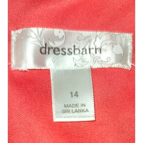 Dress Barn Tangerine Dress Fully Lined - Size 14 - Picture 7 of 9